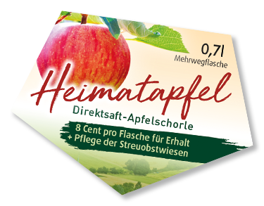 Heimatapfel Flaschen-Etikett